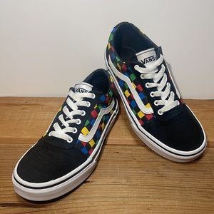 VANS Old Skool Chekered Multi Color Sneakers! size U.S. Youth 3